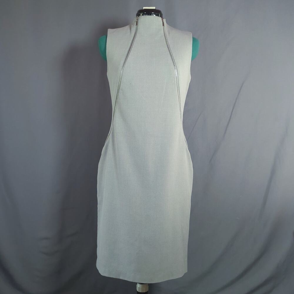 90s Minimalist Sheath Dress Sleeveless Tailored Office Siren Executive Style